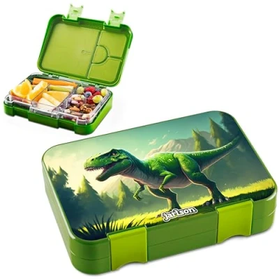 Obrázek Jarlson® Krabička na svačinu pro děti s přihrádkami TONI Lunchbox Bento box zabezpečený proti vytečení svačinový do školky a školy dívky chlapci