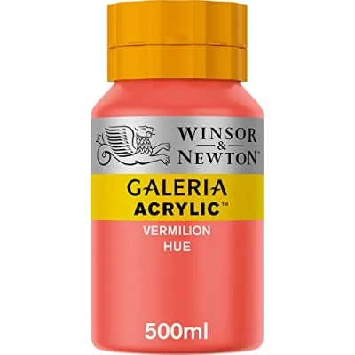Obrázek Winsor &amp; Newton Akrylová barva Galeria 2150682, vysoká pigmentace, stálý na světle, máslová konzistence, 500 ml hrnec ruměnec