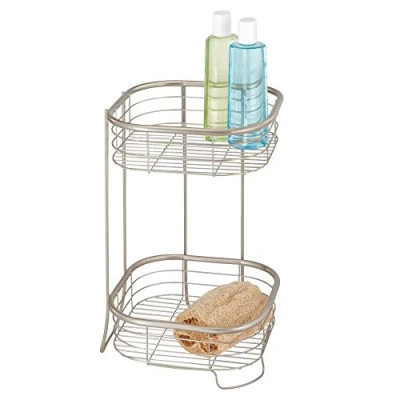 Obrázek iDesign 27975EU Forma regál do sprchy se 2 policemi, čtvercový, satinovaný