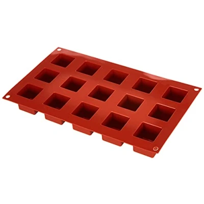 Obrázek Silikomart 26. 105. 00. 0060 SF105 MOULE NR.15 CUBE MM 35X35 H35 IN POLYBAG + HEADER CARD, Terracotta