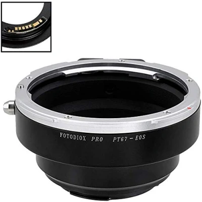 Obrázek Fotodiox Pro Lens Mount Adapter Compatible with Pentax 6x7 (P67, PK67) SLR on Canon EOS (EF, EF S) D/SLR Camera Body Gen10 Focus Confirmation Chip