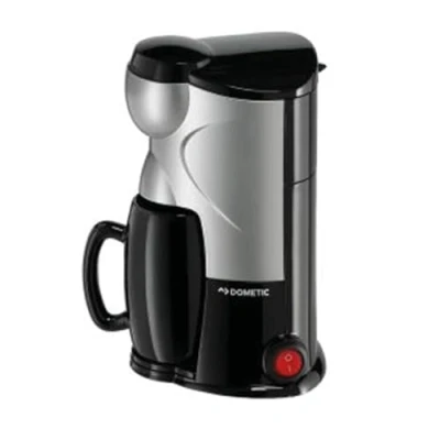Obrázek Cestovní kávovar Dometic PerfectCoffee MC 01, 12 V, 170 W, do auta, nákladního auta nebo člunu, černá/stříbrná