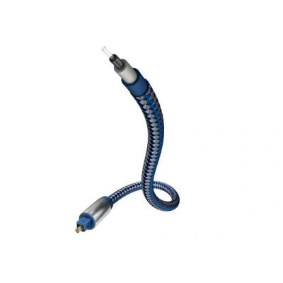 Obrázek inakustik 0041201 Premium Opto kabel pro přenos digitálních audio signálů 1 m v modré Nylonový vodič max. světelnou vodivost broušené konce kabelu redukují rušivé lomy světla