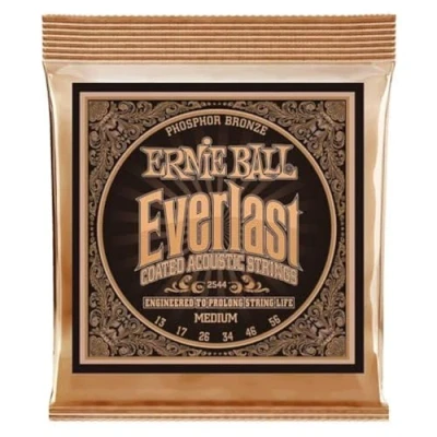 Obrázek Ernie Ball Everlast Medium Coated fosfor bronzové akustické kytarové struny, tloušťka 13 56