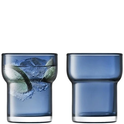 Obrázek LSA International Utility Trinkbecher, 300 ml, Saphir, 2 Stück, mundgeblasenes und handgefertigtes Glas UT67