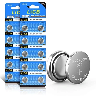 Obrázek LiCB 20 kusů SR920SW baterie k hodinkám, 371 V371 AG6 LR920 SR 920SW 1,5 V knoflíkové
