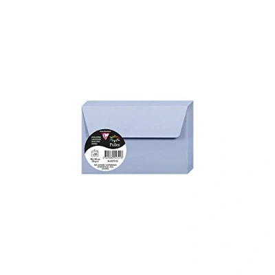Obrázek Clairefontaine 55721C Packung mit 20 Umschläge Pollen, 90 x 140 mm, 120g, ideal für Einladungen und Korrespondenz, Lavendelblau, 1 Pack