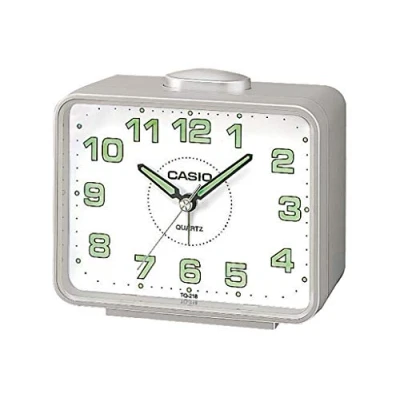 Obrázek Casio Budík TQ 218 8EF, plast, stříbrná, standardní