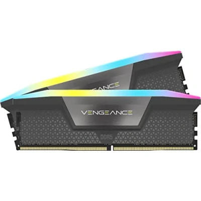 Obrázek CORSAIR Vengeance RGB DDR5 64GB (2x32GB) 6000MHz CL30 AMD Expo Intel XMP iCUE Kompatibler Computerspeicher Grau (CMH64GX5M2B6000Z30)