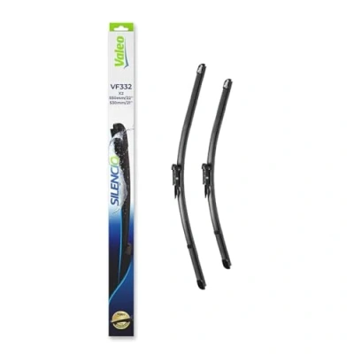Obrázek VALEO Silencio stěrače VF332 výkonný, vynikající výhled na silnici, jednoduchá montáž originální ploché listy 550 mm/530 mm přední sada se 2 574387