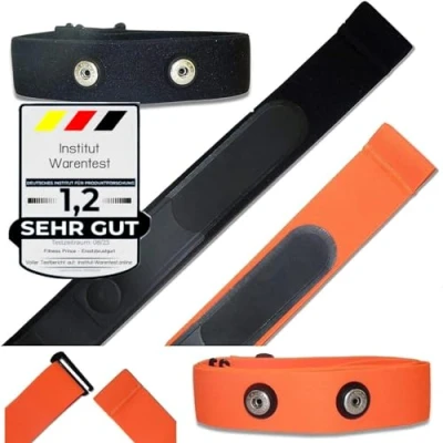 Obrázek Fitness Prince® Prémiový nastavitelný, elastický náhradní popruh pro ANT+ &amp; Bluetooth hrudní pás kompatibilní s Garmin, Wahoo, Polar H9, H10 atd. a dalšími