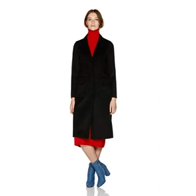 Obrázek United Colors of Benetton Dámský kabát Cappotto Over Misto Lana, černá (Nero 100)