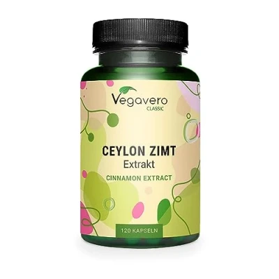 Obrázek Kapsle Ceylon ZIMT vysoké dávkování: 2 500 mg (10:1 extrakt) vítěz srovnání 2024* na 4 měsíce laboratorně testováno veganské a bez přísad 120 kapslí německá výroba Vegavero®