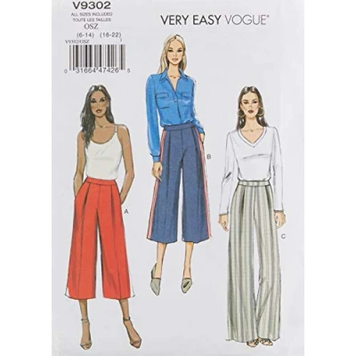 Obrázek Vogue Patterns 9302OS 9302 OS Damenhose, Tissue, Mehrfarbig, 15 x 0.5 22 cm