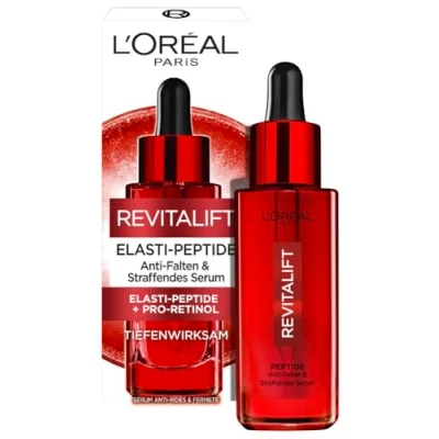 Obrázek L&#039;Oréal Paris Sérum s okamžitým účinkem kyseliny hyaluronové, hloubkově účinné anti aging péče o obličej ke zmírnění vrásek, kyselinou hyaluronovou a proelastinem, Revitalift, 1x 30 ml