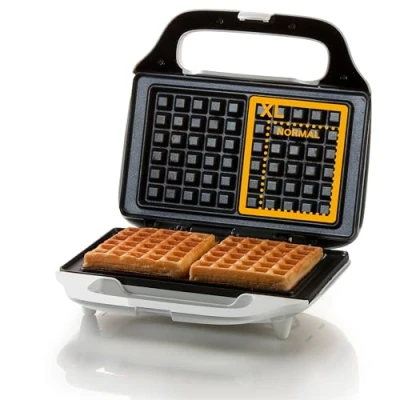 Obrázek Domo DO9133W automat na vafle XL, hliník, bílý, 2 kusy