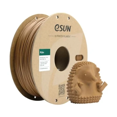Obrázek eSUN PLA+ Filament 1,75 mm, vlákno pro 3D tiskárny PLA Plus, přesnost rozměrů +/ 0,03 cívka 1 kg (2,2 LBS) struna tiskárny, světle hnědá