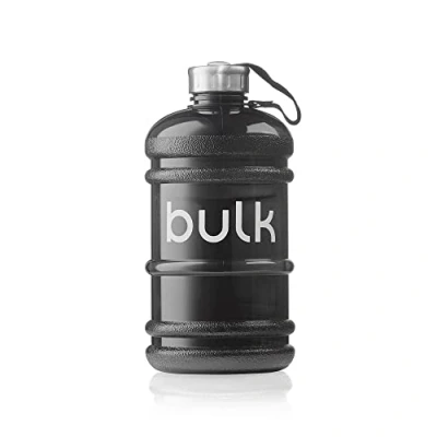Obrázek Bulk Half Gallon Wasserflasche, Sport Trinkflasche, Metallischem Schwarz, 2.2 Liter
