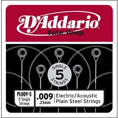 Obrázek D&#039;Addario Struny Plain Steel pro elektrické/akustické kytary, balení 5 ks