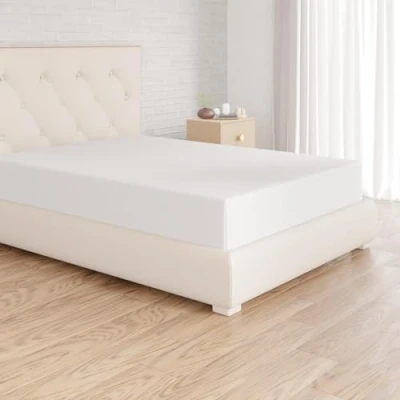 Obrázek Amazon Basics napínací prostěradlo, 140 x 200 cm, 100% bavlna, žerzejové výška matrace do 30 bílá
