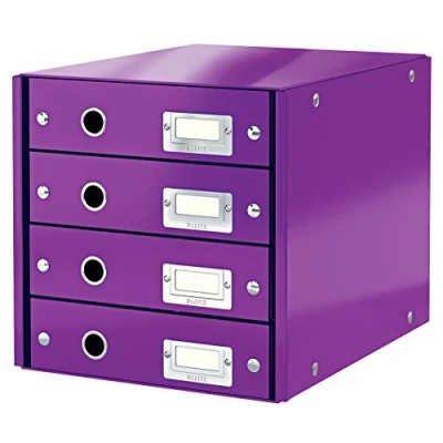 Obrázek Leitz, Zásuvkový box, fialová, 4 zásuvky, A4, Click &amp; Store, 60490062