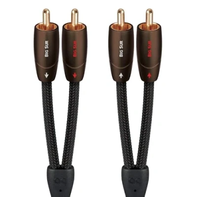 Obrázek AudioQuest 0,6 m Big Sur RCA audio kabel 2 x černý (2 RCA, měď, m, černý)
