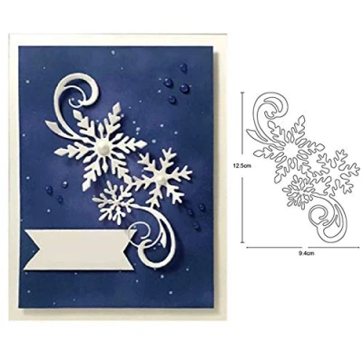 Obrázek Kovové razicí formy na sněhové vločky, veselé Vánoce, květiny, okraj, ražební šablony, DIY, scrapbooking, album, dekorativní šablony pro výrobu karet