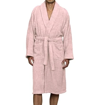 Obrázek Superior Damen Hochwertiger Unisex 100% Baumwolle Bademantel, Rose, Large