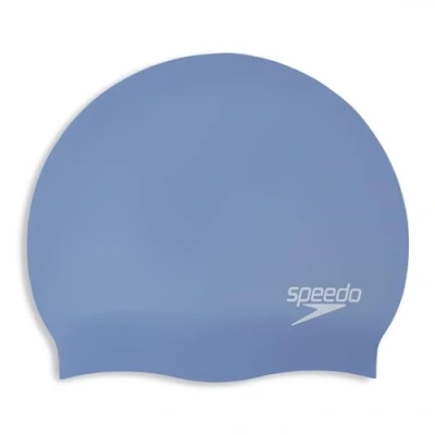 Obrázek Speedo Unisex Long Hair Swimming Cap Swim Snag Free Easy On, Curious Blue, One Size