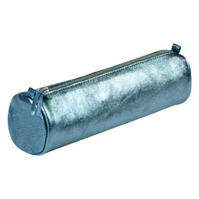 Obrázek Clairefontaine 8693C penál (s perleťovým efektem kulatý, 5,5 x 22 cm, praktický a robustní, z kůže), 1 kus indigově modrá