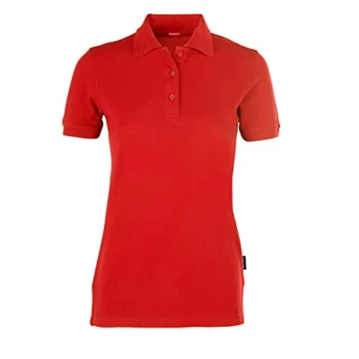 Obrázek HRM dámské Heavy Performance Polo I Premium tričko Basic polokošile lze prát do 60 C kvalitní &amp; udržitelné horní díly Workwear, červená