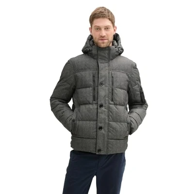 Obrázek TOM TAILOR Pánská bunda s odnímatelnou kapucí, 28007 Grey Garment Dye Structure