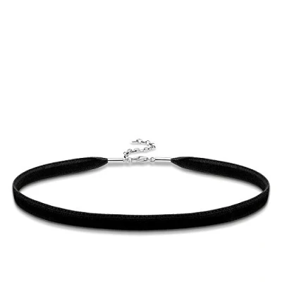 Obrázek Thomas Sabo Dámský řetízek Choker Samet Černý 925 sterlingové stříbro KE1728 331 11 L36v, stříbro, samet, Bez drahokamu
