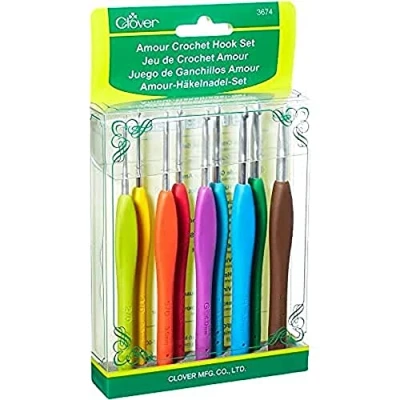 Obrázek Clover MID(H20,4,10), sada háčkovacích jehel Amour, 9 velikostí, 2. 006 00 mm