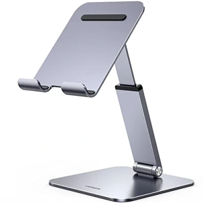 Obrázek UGREEN Stojan na tablet výškově nastavitelný držák hliník nastavitelná výška kompatibilní s iPad Pro Air Mini 11 12. 9 Galaxy Tab S9+ Redmi Pad Huawei MatePad iPhone do 12,9 palců.