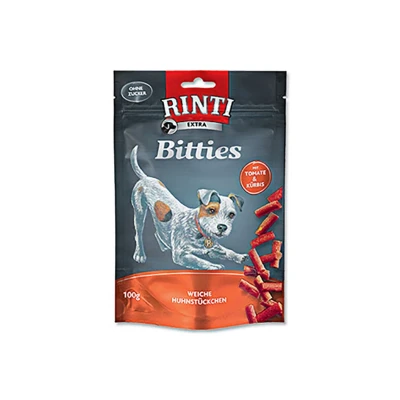 Obrázek RINTI Extra Bitties kuřecí játra, rajče a dýně 75g