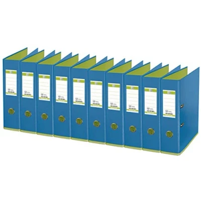 Obrázek Oxford Pořadač A4, MyColour, 8 cm široký, dvoubarevný světle modrý a zelený, balení 10 ks
