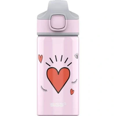 Obrázek SIGG Hliníková láhev na pití pro děti Miracle Girl Power s brčkem zabezpečená proti vytečení lehká jako pírko bez BPA certifikováno neutrální klima škola &amp; sport růžová se