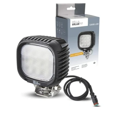 Obrázek HELLA VALUEFIT 1GA 357 109 002 LED pracovní světlomet S3000 12/24/48V 3000lm šroubový/montáž otočný montážní třmen osvětlení blízkého pole kabel: 800 mm zástrčka: DEUTSCH zástrčka