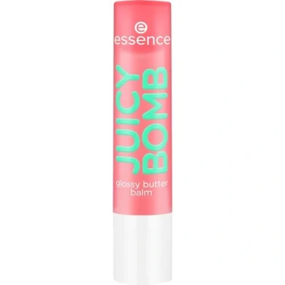 Obrázek essence JUICY BOMB glossy butter balzám, balzám na rty, č. 01, červený, přírodní, lesklý, zářivě svěží, veganský, bez parabenů, mikroplastů, nanočástice, 1 balení (2,5 g)