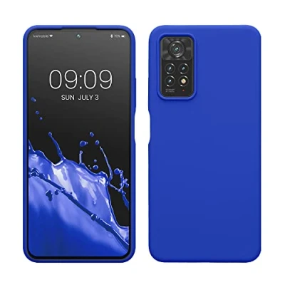 Obrázek kwmobile pouzdro kompatibilní s Xiaomi Redmi Note 11 Pro / (5G) 12 (4G) silikonové na mobil měkký povrch bezdrátové nabíjení baltická modrá