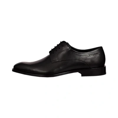 Obrázek bugatti Business polobotky z kůže, Derby s Two Tone Finish a měkkou vnitřní stélkou, černá