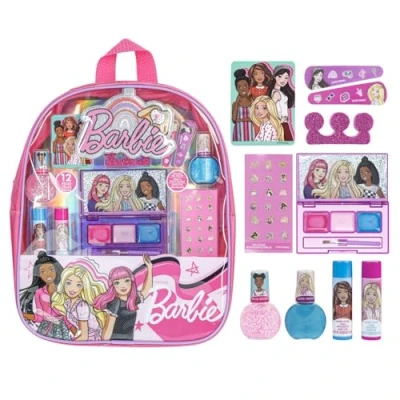 Obrázek Barbie Townley Girl 12 teiliges Make up Rucksack Set mit Lippenbalsam, Nagellack, Nagelfeile, Haarschleifen und anderem Zubehör, ab 3 Jahren, teilig