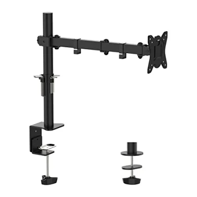 Obrázek GRIFEMA Monitor Halterung, für 13 32 Zoll Bildschirm, Stand Arm Höhenverstellbar Drehungbar, Monitorhalterung Max 9Kg, Bildschirmhalterung Vesa 75x75 / 100x100, Schwarz, GB2001 1