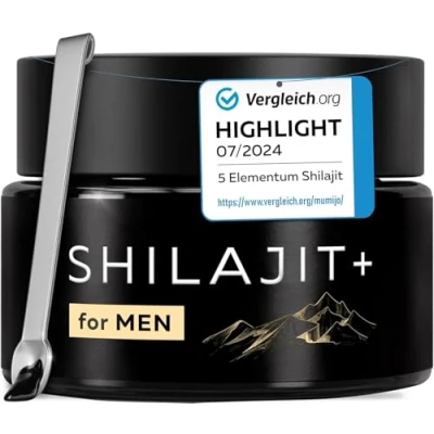 Obrázek Premium Shilajit Original Himalájská 25 g 82 % kyselina fulvinová Mumijo ve vysokých dávkách I 60denní sušení sluncem tradiční ruční sklizeň vč. 500 mg dávkovací lžíce