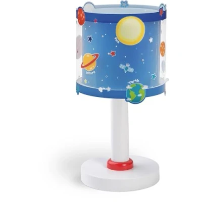Obrázek Dalber Dětská stolní lampa na noční stolek planety místnost modrá 41341, pevná, 15 x 30 cm