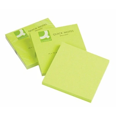Obrázek Q Connect KF10515 Haftnotizen Haftnotizblock neon grün