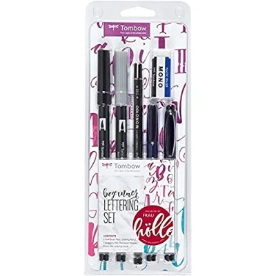 Obrázek Souprava Tombow Lettering, tužky + guma včetně návodu (český jazyk nelze zaručit), design paní Hölle