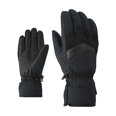 Obrázek Ziener Pánské lyžařské rukavice GABINO / zimní sporty teplé, prodyšné, černé (black), 7