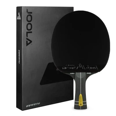 Obrázek JOOLA Profesionální pálka na stolní tenis Infinity Carbon, schválená ITTF, soutěžní raketa tenis, 29,5 x 18 3,5 cm, černá